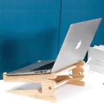 support ordinateur bois design ergonomique