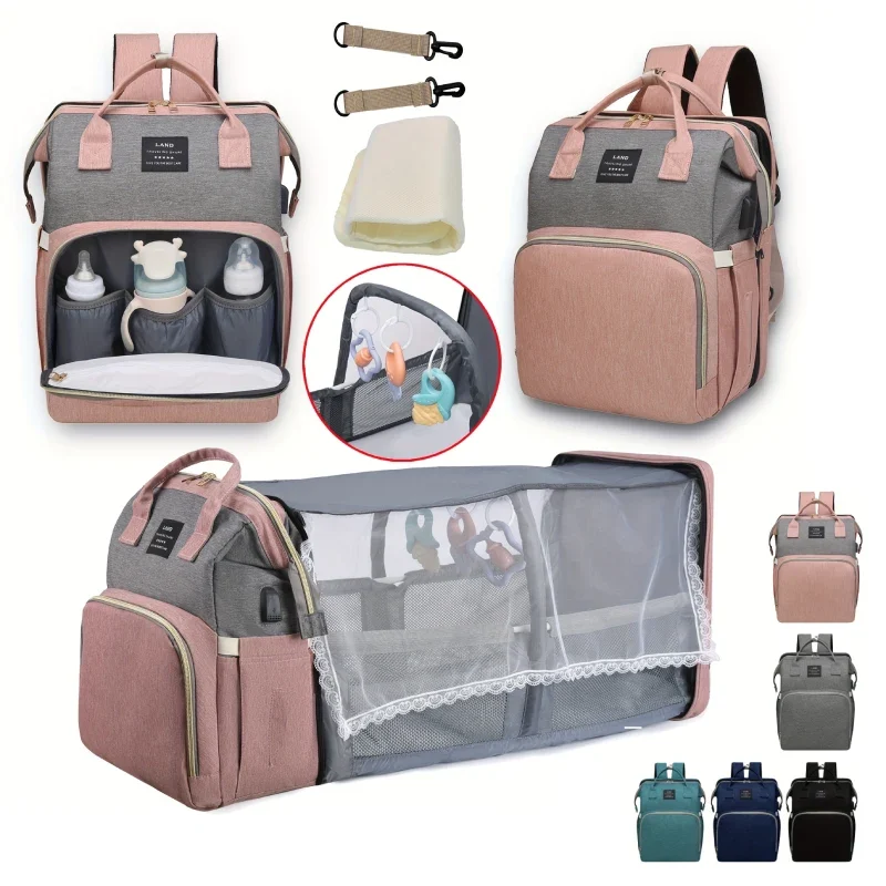 large-capacity diaper changing backpack for moms in 5 colors with all accessories rucksack backpack