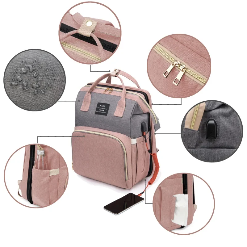 large-capacity diaper changing backpack for moms with all detailed specifications rucksack backpack