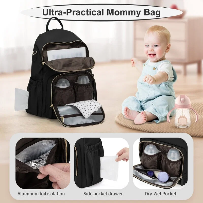 ultra pratical rucksack for mother stylish multifunctional with side pocket rucksack backpack