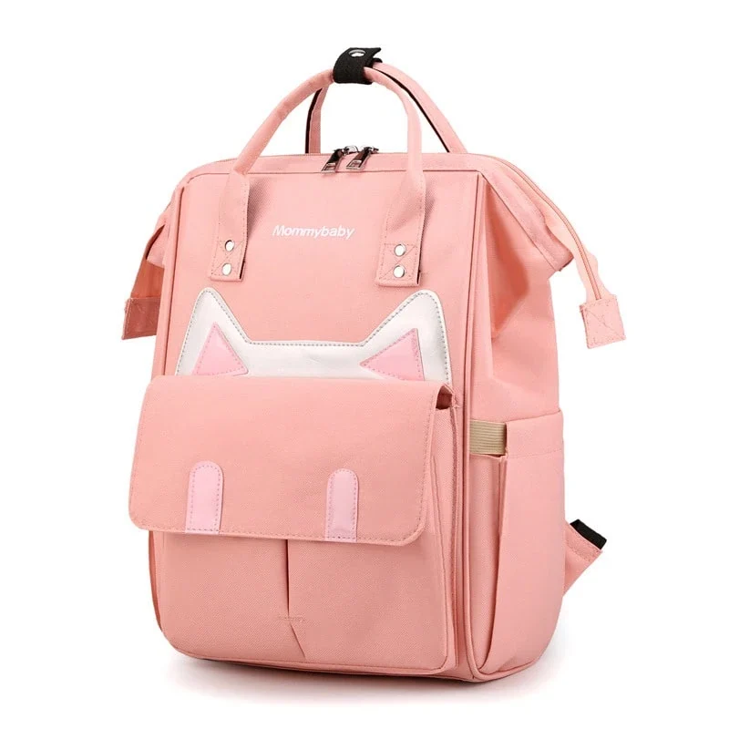 mothers rucksack cute cat ears large capacity lightweight pink マザーズ リュック 可愛い大容量 軽量 猫耳